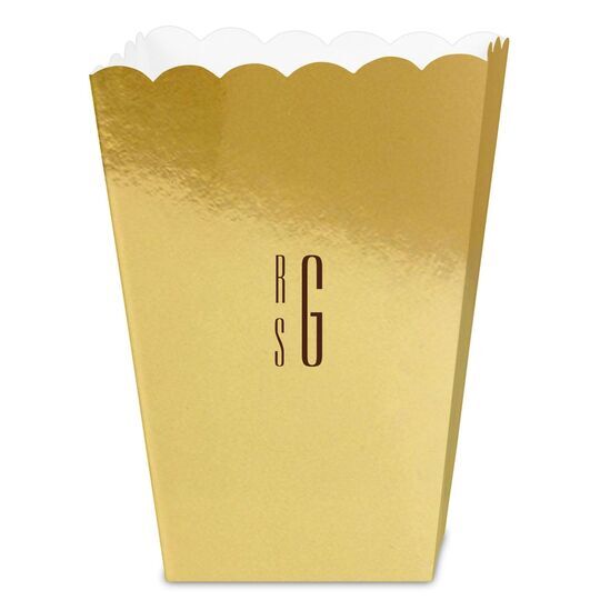 Your Skinny Stacked Initials Mini Popcorn Boxes